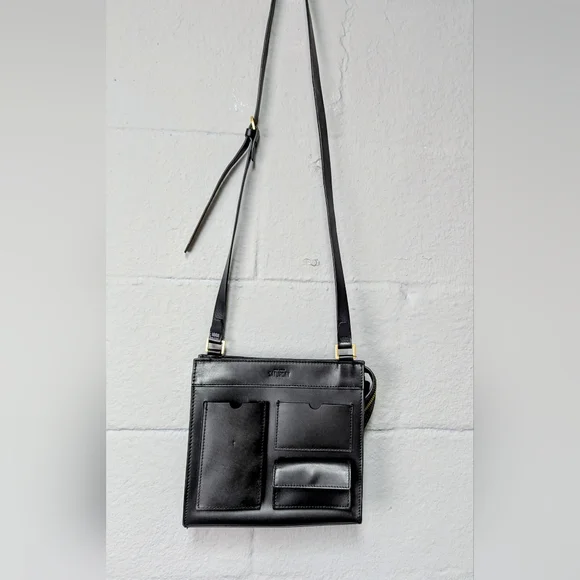 Kate Spade Saturday Crossbody Bag Black Leather Utility - Picture 4 of 13